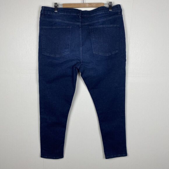 ASOS jeans women's NWT Plus Short size 40x30 distressed blue dark wash. - Picture 4 of 11